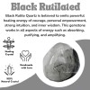 Black Rutilated Quartz Crystal Tumbled Stone Polished Rock DIY Crystal