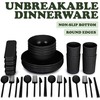 Wheat Straw Dinnerware Sets For 4 (36pc) Unbreakable Dinnerware n