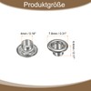 QUARKZMAN Pack of 100 Eyelets 4 mm Inner Diameter Brass