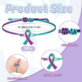 40 Pcs Suicide Awareness Items 20 Suicide Awareness Bracelets Suicide Prevention Pins Suicide Prevention Bracelet Suicide Awareness Pins for Women Men Mental Health Charity Campaign Supplies