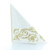 Fancy Serviettes, Gold-White Table Decoration, Wedding Decoration, Folded Serviettes, Pack