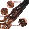 BLUONASI French Curl Braiding Hair Extensions 14 Inch Loose Wave