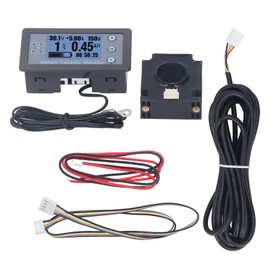 Bluetooth Coulomb Meter High Accuracy LCD Voltage Current Capacity Monitor 3 Meter Shielded Wire  100A VA9510