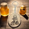 Promotech Pooh the Bear Makes Cycling Tour Handmade Laser Engraved