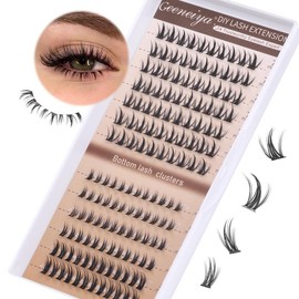 Volume Lash Clusters Kit DIY Lash Extension Kit D Curvature Eyelash Extensions with Lash Bond and Seal Tweezers,10-14mm Eye Corner Eyelashes and 16-18MM Cluster Lashes(300PCS,80D+100D):_NEW-ColorS