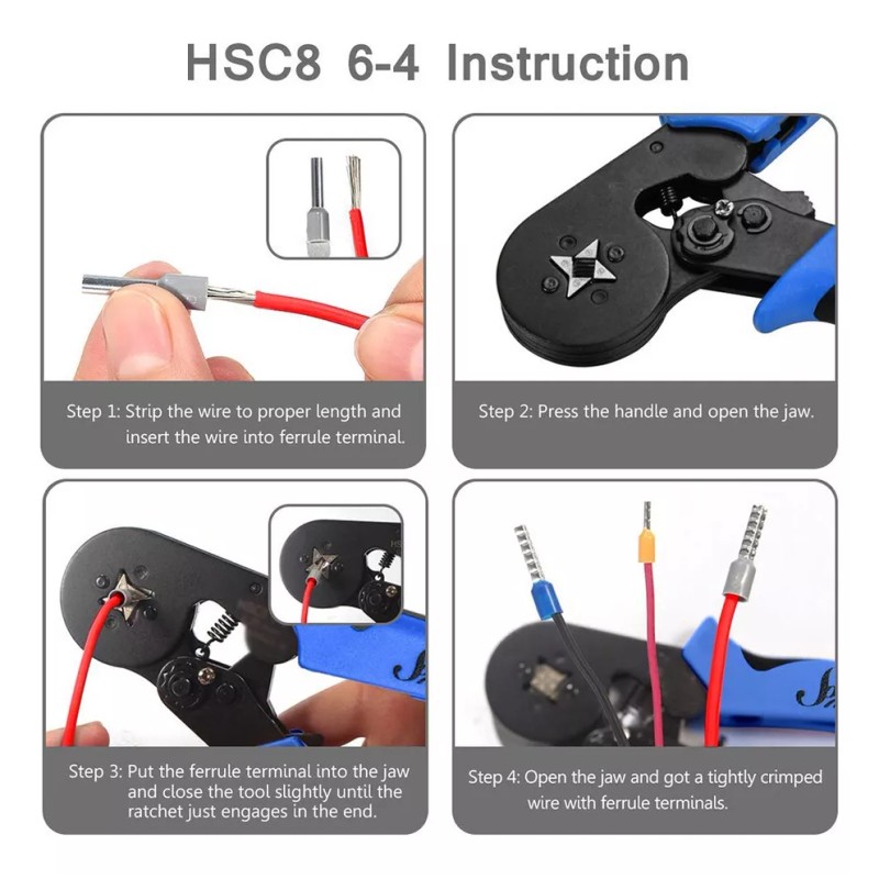 generic F Kit De Pinza Engarzadora Y Casquillos De Cable