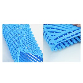 Soft Connected Saw, Blue, Soft PVC, PVC Mat, 11.8 x 11.8 inches (300 x 300 mm), Easy Joint to Fit a Wide Area, Excellent Water Drainage for Pools, Locker Rooms, Verandas, Shower Rooms, Etc., Soft and Non-slip Soft PVC Material (1 Piece)