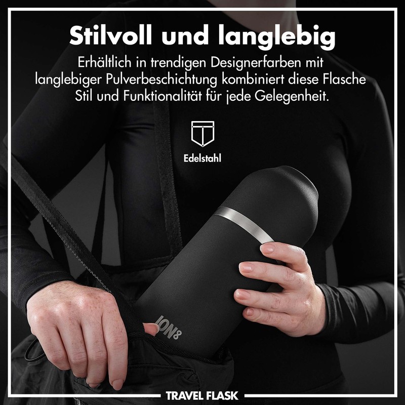 ION8 ThermoShield Vacuum Insulated Bottle for Hot or Cold Drinks,