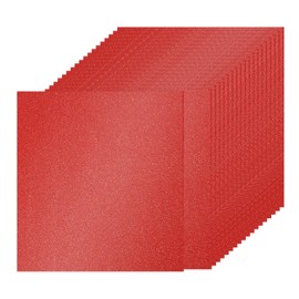 PATIKIL 20Sheets Bright Red Glitter Cardstock Paper, 12 x 12 in 250gsm Square Premium Sparkly Paper Craft Cardstock Paper for Scrapbook Card Making DIY Art Projects Wedding Party