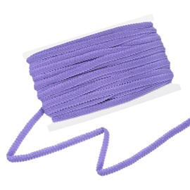 M METERXITY Gimp Braid Trim, 1/2 Inch 12cm x 25 Yards Polyester Woven Trim Lace Ribbon Fabric Upholstery Trim for Sewing/Costume/Home Decor/DIY Craft/Curtain/Jewelry Making [Light Purple]