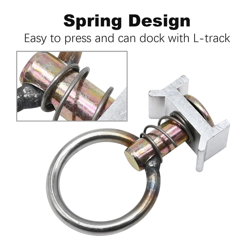 Saihisday 12Pcs Single Stud Fitting for L Track 4000lb Capacity