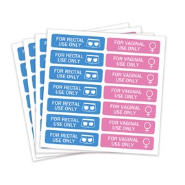 for Rectal Use Only Stickers for Vaginal Use Only Labels 1.5"" x .375"" Blue and Pink Sticker with Permanent 504 Pcs