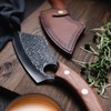 Seido Knives Hakai Chef Cleaver Knife with Curve Rosewood Handle