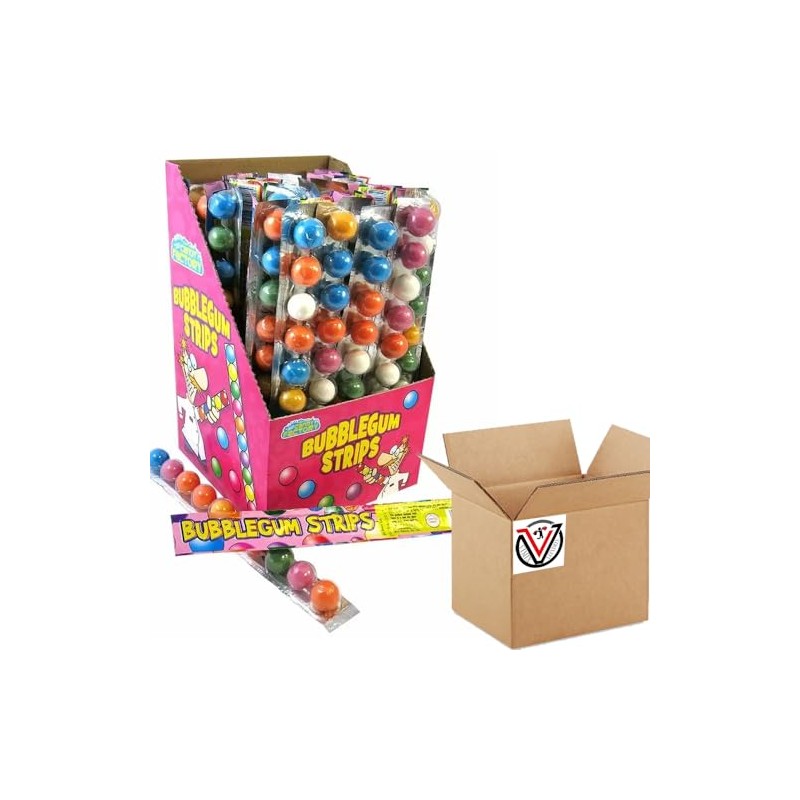 Crazyy Candy Factory Bubblegum Strips 30g - Bubblegum with fruit