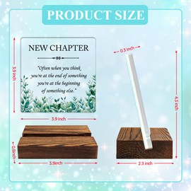 ERHACHAIJIA New Chapter Acrylic Desk Sign With Wooden Stand, New Chapter Present, Graduation Farewell Desk Sign Decor for Friend, New Job Gifts, Coworker Appreciation Gifts, Housewarming Gifts