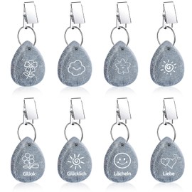 Pack of 8 Tablecloth Weights with Clips Tablecloth Weights Heavy Tablecloth Weights Made of Natural Marble Tablecloth Pendant for Family Party Camping Wedding Garden Picnic