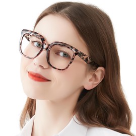 OCCI CHIARI Large Frame Reading Glasses for Women 4.0 Designer Cat Eye Readers 1.0 1.25 1.50 1.75 2.0 2.25 2.50 2.75 3.0 3.5 4.0(Demi,4.0)