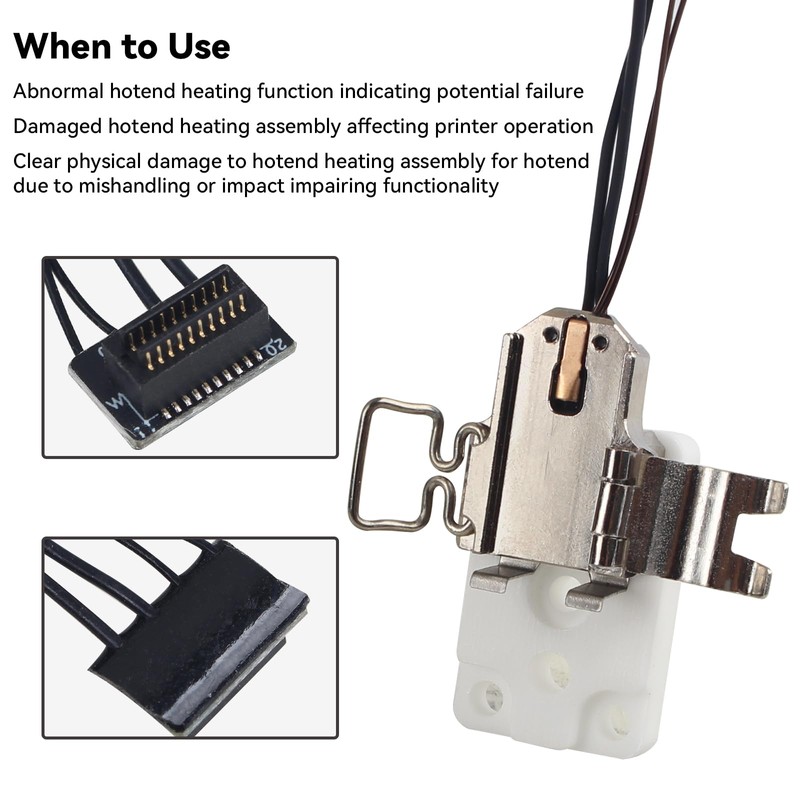Immdinogo Hotend Heating Assembly Compatible with BambuLab H2S: Quick-Change Extruder