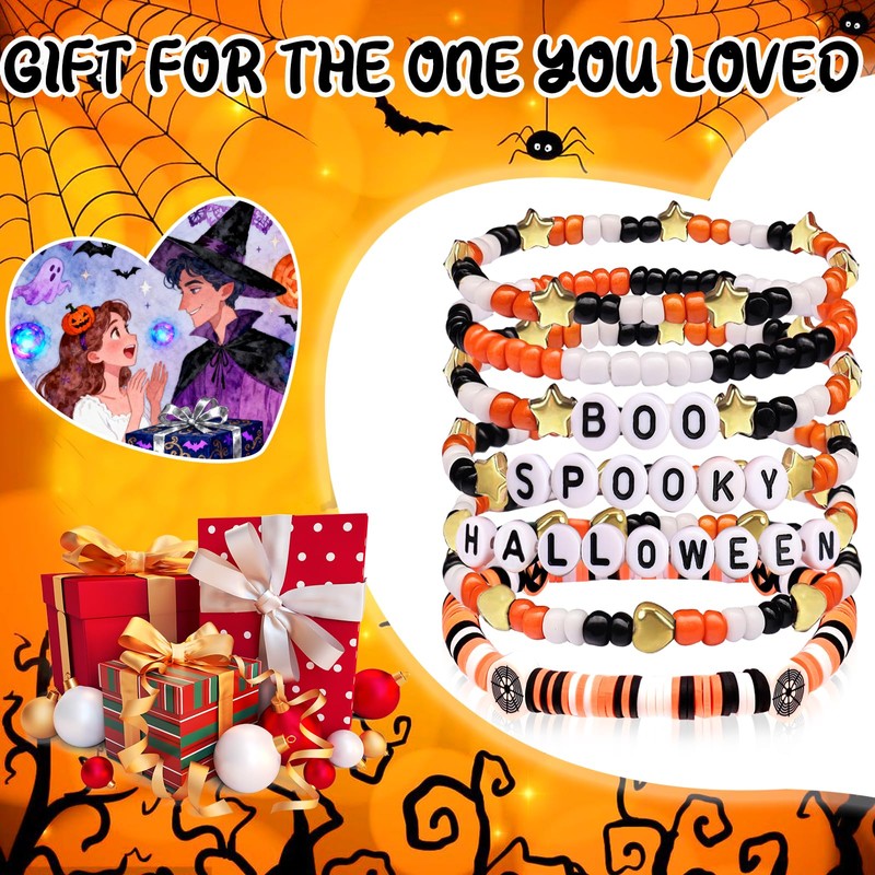 Kopuscristing Halloween Jewelry Gifts for Men Women Teens Boo Spooky
