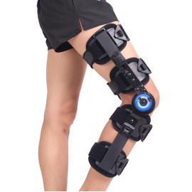 Orthomen Post Op Knee Brace, Hinged ROM Knee Brace for Recovery Stabilization, ACL, MCL and PCL Injury, Adjustable Medical Orthopedic Support Stabilize for Men and Women