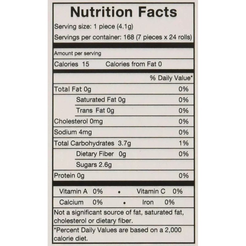 REED'S PEPPERMINT HARD CANDY 7 PIECE ROLL - (2 ROLLS)