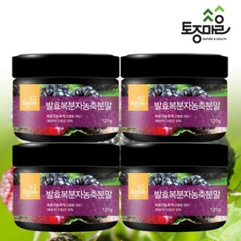 Tojong Maeul 발효복분자농축분말 120g X 4통_고창복분자_복분자분말_복분자가루 Fermented Bokbunja Concentrated Powder 120g X 4 Containers_Gochang Bokbunja_Bokbunja Powder_Bokbunja Flour