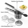 Potato Ricer, Ricer for Mashed Potatoes, 3 Interchangeable Discs Potato