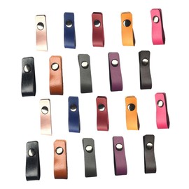 Mikinona 20Pcs Microfiber Leather Cable Organizers Assorted Color Cord Keepers for Earphones Wires Lightweight and Compact Design Easy Open Buckles for Tidy Desktop Management