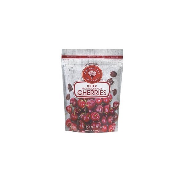 Cherry Bay Orchards - Dried Montmorency Tart Cherries (Pack of 12 – 6oz Bags) - 100% Domestic, Natural, Kosher Certified, Gluten-Free, and GMO Free - Packed in a Resealable Pouch