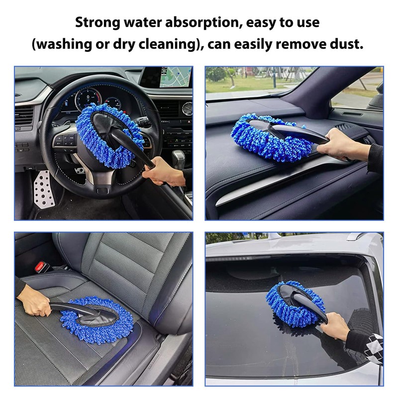 BWBWND 2 PCS Microfiber Car Dusters, Scratch Free Auto Exterior