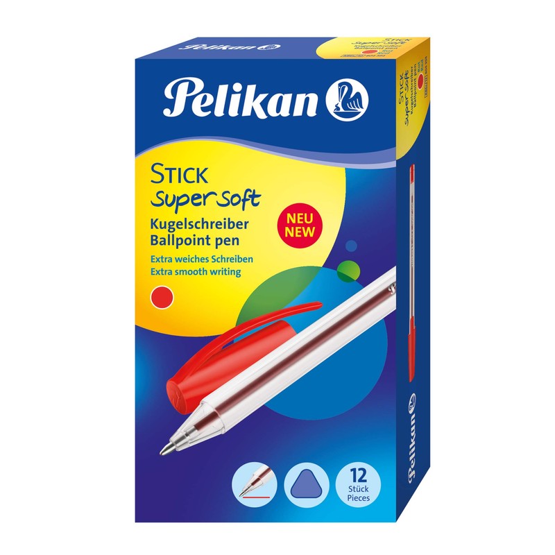 Pelikan Stick K86s Super Soft Red Ergonomic Ballpoint Pen with
