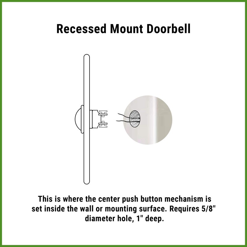 Waterwood Solid Brass Avalon Doorbell in Black - Wired &