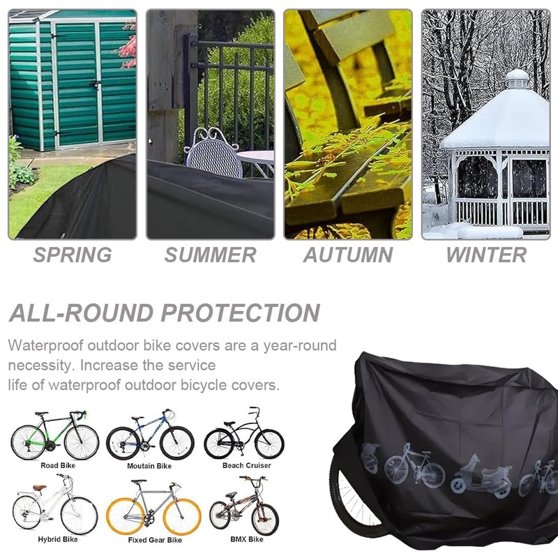 GXGM Bicycle Tarpaulin, Bicycle Cover, Waterproof, Bicycle Protective Cover, Bicycle