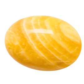 Yellow Calcite Crystals and Healing Stones - Large Palm Stone Crystals Piedra - Crystal for Good Luck, Positive Energy, Meditation - Unique Stocking Stuffers and Birthday Gifts for Women, Men
