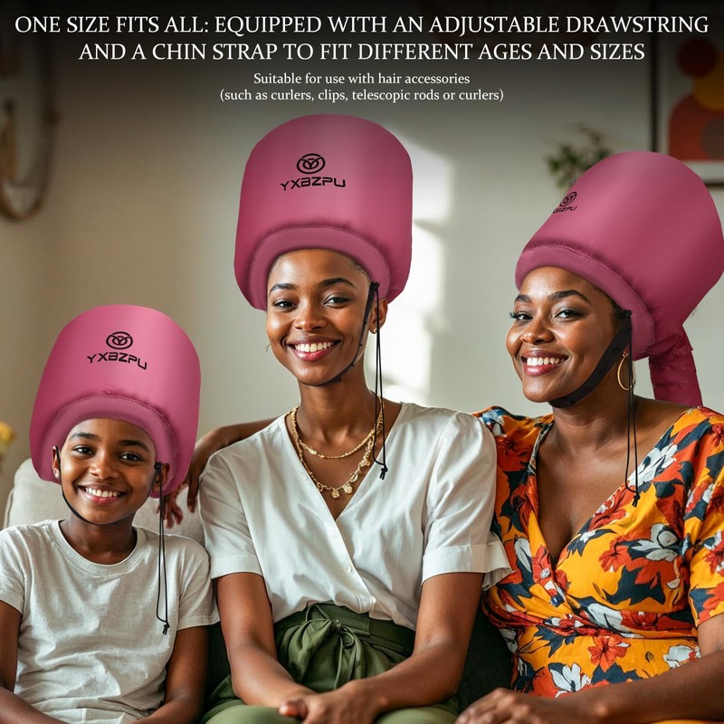 Hooded Hair Dryer Attachment, Hair Dryer Caps for Curly, Speeds