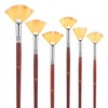 12 Pcs Fan Paint Brush, Fan Brush for Painting