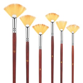 12 Pcs Fan Paint Brush, Fan Brush for Painting