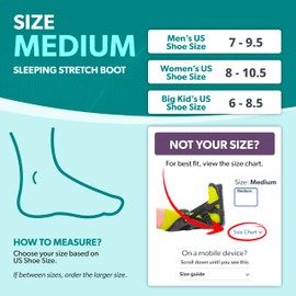 BraceAbility Sleeping Stretch Boot - Plantar Fasciitis Night Foot Splint Adjustable Achilles Tendonitis Brace for Fascia, Tendon and Calf Stretching, Heel and Bone Spur, Arch Pain Treatment (Medium)