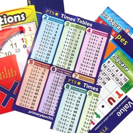10 Mixed Maths Times Tables Place Values Time Addition Subtraction Division Multiplication Childrens Pupils Teachers Classroom Display Posters A2 Primary Teaching Services