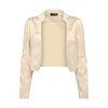 Bolerose formal satin long sleeve Bolero jacket - champagne, size: