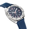 Nautica Men's NAPTCS224 Tin Can Bay Grey/Blue/Blue Silicone Strap Watch