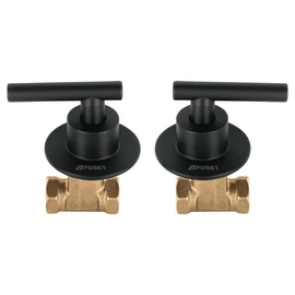 Foset Tubig TBE-062M, Juego manerales palanca roscables para regadera color negro