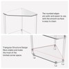 Eglaf Acrylic Corner Side Table - 3 Tier Triangle End