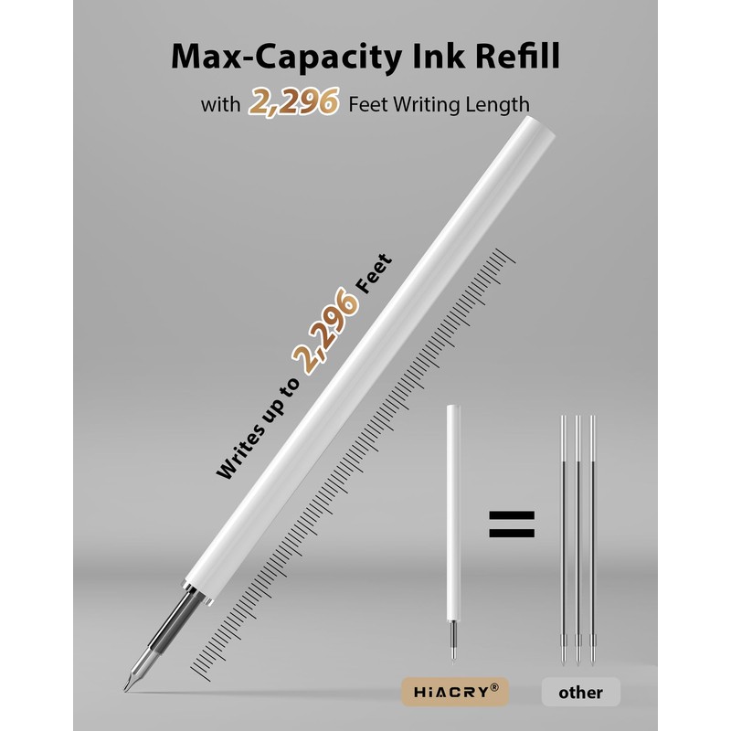 Hiacry 16 Pcs Gel Pens - 0.7mm Fine Point Smooth