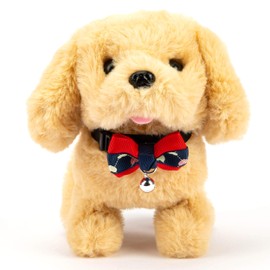 Plush Sled Dogs Electronic Interactive Toy Walking,Barking,Wagging Tail,Stretching Puppy Dog 7 Inches Gifts for Kids (Grey)