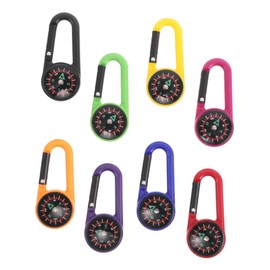 Kisangel Compact Mini Compass Carabiner Hook for Hiking Camping Emergency Outdoor Activities Multi