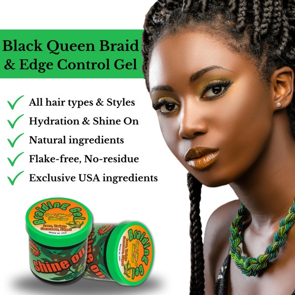 Black Queen Soft Hold Braid Gel for 4C Hair –