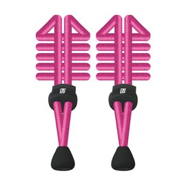 Packs of Elastic Lock Round Shoelaces For Running & Triathlon - UK SELLER (1 SET NEON PINK)