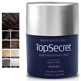 Top Secret Top Secret Hair Thickening Building Fibers Refills - Undetectable & Natural Hair Filler - for Men & Women - Instantly Fill In Fine Thinning Hair - Weather & Sweat Resistant (Auburn, Travel)