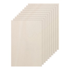 DMiotech 10 Pack 12 x 8 x 1/13 Inches 2mm Thick Wood Sheets Basswood Sheets Unfinished Plywood Squares Plywood for DIY Craft Laser Wood Burning Drawing